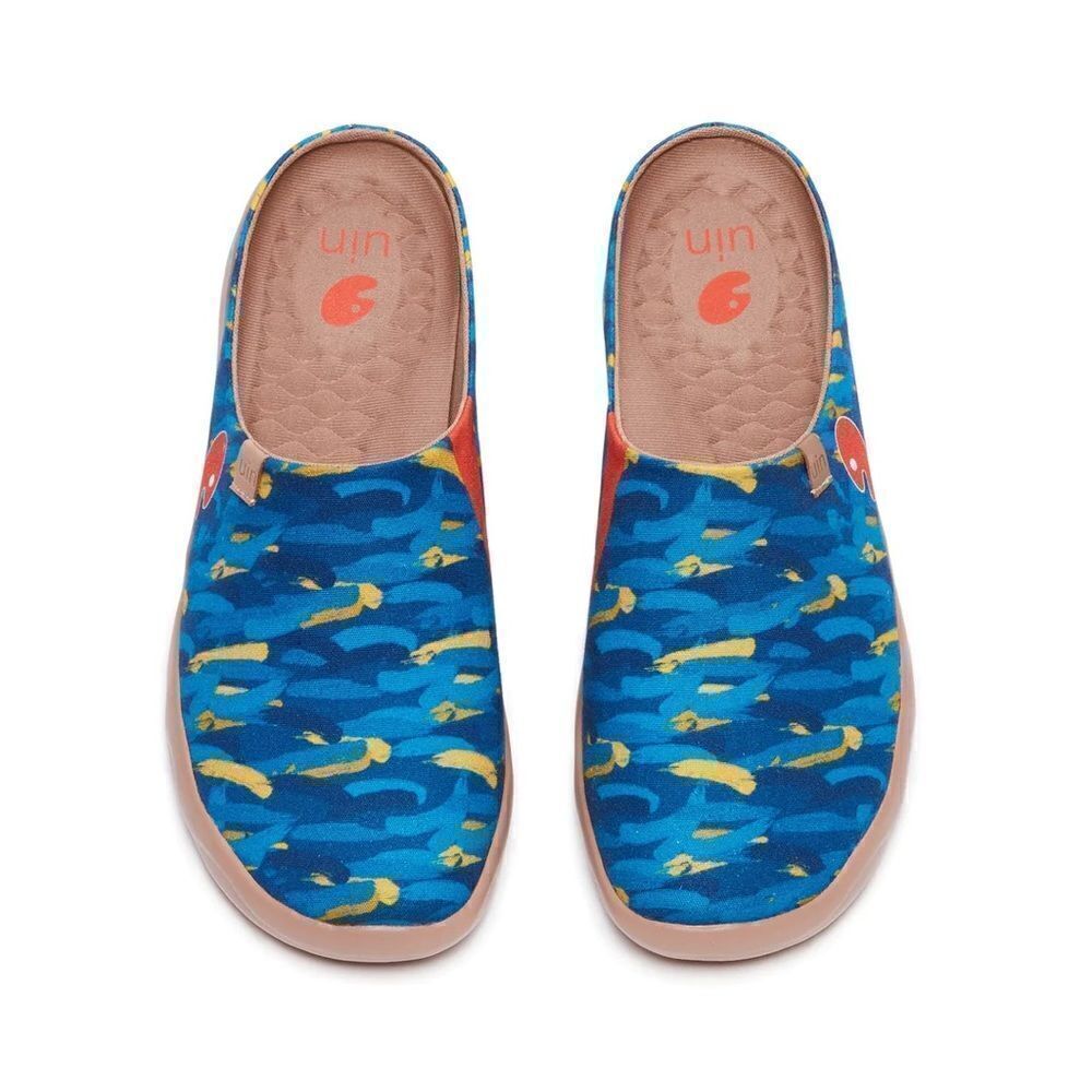 UIN Men's Mules Walking Casual Travel Shoes (Van Gogh w/ Cypresses V1 Slippers)